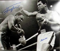 Muhammad Ali & Joe Frazier autographed 16x20 Photo Matted & Framed (Steiner Sports Hologram) Muhammad Ali & Joe Frazier autographed 16x20 Photo Matted & Framed (Steiner Sports Hologram)