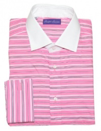 Ralph Lauren Purple Label Men Dress Shirt - Made in Italy (17, Pink/white/green/black) Ralph Lauren Purple Label Men Dress Shirt - Made in Italy (17, Pink/white/green/black)
