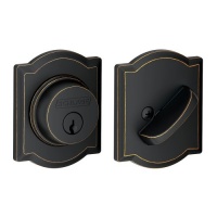 Schlage B60N CAM 716 Camelot Single Cylinder Deadbolt, Aged Bronze Schlage B60N CAM 716 Camelot Single Cylinder Deadbolt, Aged Bronze