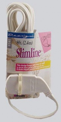 SlimLine 2241 Flat Plug Extension Cord, 3-Wire, White, 8-Foot SlimLine 2241 Flat Plug Extension Cord, 3-Wire, White, 8-Foot