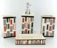 Ceramic Abstract Bathroom Lotion Soap Accessory Set Ceramic Abstract Bathroom Lotion Soap Accessory Set