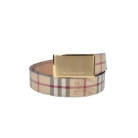 Burberry Haymarket Check plaque Belt - Beige-32inch/85cm Burberry Haymarket Check plaque Belt - Beige-32inch/85cm