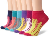 Steve Madden Legwear Women's 6 Pack Low Cut Sock with Paint Print Steve Madden Legwear Women's 6 Pack Low Cut Sock with Paint Print