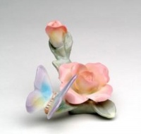 Cosmos 96445 Fine Porcelain Butterfly with Pink Rose Figurine, 2-1/4-Inch Cosmos 96445 Fine Porcelain Butterfly with Pink Rose Figurine, 2-1/4-Inch