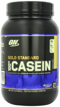 Optimum Nutrition 100% Casein Protein, Banana Cream, 2-Pounds