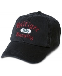 For the baseball diamond or boating days, this hat from Tommy Hilfiger captures your casual summer style. For the baseball diamond or boating days, this hat from Tommy Hilfiger captures your casual summer style.