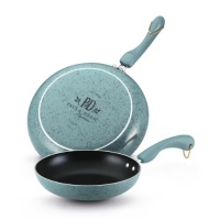 Paula Deen Signature Porcelain Nonstick 9-Inch and 11-Inch Nonstick Skillet Twin Pack, Robin's Egg Blue Speckle Paula Deen Signature Porcelain Nonstick 9-Inch and 11-Inch Nonstick Skillet Twin Pack, Robin's Egg Blue Speckle