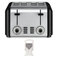 Cuisinart CPT-340 Compact Stainless 4-Slice Toaster in Brushed Stainless with Lifetime Brands Hoan Bagel Biter White Cuisinart CPT-340 Compact Stainless 4-Slice Toaster in Brushed Stainless with Lifetime Brands Hoan Bagel Biter White