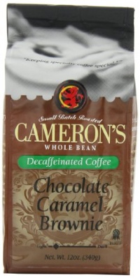 Cameron's Chocolate Caramel Brownie Whole Bean Decaf Coffee, 12-Ounce Bags (Pack of 3) Cameron's Chocolate Caramel Brownie Whole Bean Decaf Coffee, 12-Ounce Bags (Pack of 3)