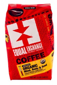 Equal Exchange Organic Coffee, Mind Body Soul, Whole Bean, 12 Ounce Bag Equal Exchange Organic Coffee, Mind Body Soul, Whole Bean, 12 Ounce Bag