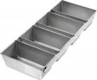 USA Pan 5-1/2 by 3-Inch Strapped Mini Loaf Pan, Set of 4 USA Pan 5-1/2 by 3-Inch Strapped Mini Loaf Pan, Set of 4