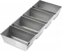 USA Pan 5-1/2 by 3-Inch Strapped Mini Loaf Pan, Set of 4