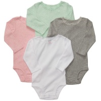 Carter's Baby Girls 4-pack Long-sleeve Bodysuits (18 Months, Pink/Multi) Carter's Baby Girls 4-pack Long-sleeve Bodysuits (18 Months, Pink/Multi)