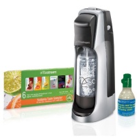 SodaStream Fountain Jet Home Soda Maker Starter Kit, Black and Silver SodaStream Fountain Jet Home Soda Maker Starter Kit, Black and Silver