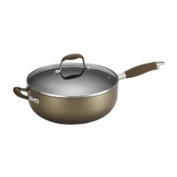 Anolon Advanced Bronze Collection Hard Anodized Nonstick 6.5-Quart Covered Chef Pan with Helper Handles Anolon Advanced Bronze Collection Hard Anodized Nonstick 6.5-Quart Covered Chef Pan with Helper Handles