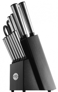 Ginsu Koden 14-piece Stainless Cutlery Set With Black Block Ginsu Koden 14-piece Stainless Cutlery Set With Black Block