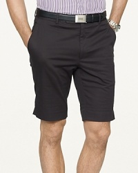 Channeling the exquisite quality of handsome Italian craftsmanship, the sleek James short is crafted in lightweight stretch twill for a trim fit and contemporary silhouette. Channeling the exquisite quality of handsome Italian craftsmanship, the sleek James short is crafted in lightweight stretch twill for a trim fit and contemporary silhouette.