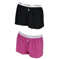 Calvin Klein Womens 2 Pack Cotton Knit Sleep Shorts (X-large, Solid pink/ Solid black) Calvin Klein Womens 2 Pack Cotton Knit Sleep Shorts (X-large, Solid pink/ Solid black)