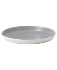 Effortlessly chic, the Simplicity platter by Vera Wang Wedgwood features a modern silhouette dressed in a neutral cream and gray palette. Effortlessly chic, the Simplicity platter by Vera Wang Wedgwood features a modern silhouette dressed in a neutral cream and gray palette.