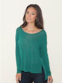 GUESS Melissa Long-Sleeve Top, RICH EMERALD (LARGE)