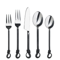 Gourmet Settings Twist and Shout 20-Piece Stainless Steel Flatware Set, Service for 4