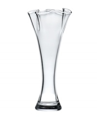 The long, lean line of Organics ruffle cylinder vase is ideal for showing off a large single flower. Whatever greenery you choose to display, it makes an elegant modern statement. The long, lean line of Organics ruffle cylinder vase is ideal for showing off a large single flower. Whatever greenery you choose to display, it makes an elegant modern statement.