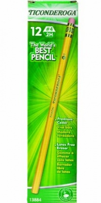 Dixon Ticonderoga Wood-Cased # 4 Extra Hard Pencils, Box of 12, Yellow (13884) Dixon Ticonderoga Wood-Cased # 4 Extra Hard Pencils, Box of 12, Yellow (13884)