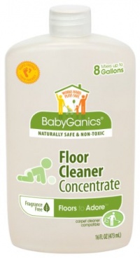 BabyGanics Floors to Adores Floor Concentrate, Unscented, 16-Fluid Ounce Bottles (Pack of 2)