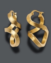 Add a new dimension to your look with figure 8 hoop earrings in 14k gold. Approximate drop: 1 inch. Add a new dimension to your look with figure 8 hoop earrings in 14k gold. Approximate drop: 1 inch.