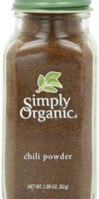 Simply Organic Chili Powder Certified Organic, 2.89-Ounce Container