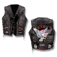 Diamond Plate Genuine Buffalo Leather Biker Vest Diamond Plate Genuine Buffalo Leather Biker Vest
