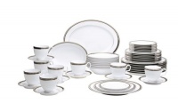 Noritake Austin Platinum 50-Piece Dinnerware Set, Service for 8 Noritake Austin Platinum 50-Piece Dinnerware Set, Service for 8