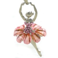 Light Peach Pink Dancing Ballerina Dancer Dance Pendant Necklace Charm Designer Fashion Jewelry Light Peach Pink Dancing Ballerina Dancer Dance Pendant Necklace Charm Designer Fashion Jewelry