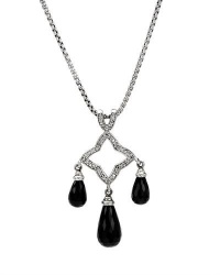 Genuine David Yurman (TM) Necklace. David Yurman Lu Onyx & Diamond Quatrefoil Necklace. grams in weight. 100% Satisfaction Guaranteed. Genuine David Yurman (TM) Necklace. David Yurman Lu Onyx & Diamond Quatrefoil Necklace. grams in weight. 100% Satisfaction Guaranteed.