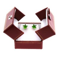 Two Doors Classic Cartier Leatherette Red Earrings Gift Box