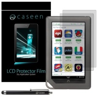 caseen 2x caseen GLARESHATTER Anti-Glare Screen Protector for Barnes and Noble Nook Tablet, Nook Color NookColor and caseen Stylus Pen Black