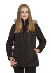 Dollhouse Polyfill Puffer 3/4 Legnth Jacket with Remoavable Faux Fur Trimmed Hood Dollhouse Polyfill Puffer 3/4 Legnth Jacket with Remoavable Faux Fur Trimmed Hood