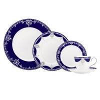 Lenox Marchesa Couture 5-Piece Place Setting, Empire Pearl Indigo Lenox Marchesa Couture 5-Piece Place Setting, Empire Pearl Indigo