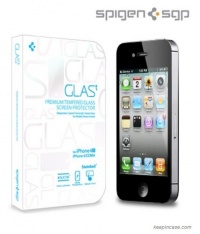SPIGEN SGP iPhone 4 / 4S Screen Protector GLAS.t Premium Tempered Glass Cover Film Shield SPIGEN SGP iPhone 4 / 4S Screen Protector GLAS.t Premium Tempered Glass Cover Film Shield