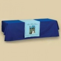 LinenTablecloth 4 ft. Fitted Polyester Tablecloth Black LinenTablecloth 4 ft. Fitted Polyester Tablecloth Black