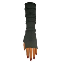 Long Black Arm Warmers With Thumb Hole Long Black Arm Warmers With Thumb Hole