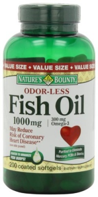 Nature's Bounty Fish Oil (odorless) 1000 Mg., 200-Count Nature's Bounty Fish Oil (odorless) 1000 Mg., 200-Count