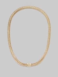 From the Classic Chain Collection. Signature 18K gold chain design for a clean, understated look.18K gold Length, about 16 Clasp closure Made in Bali