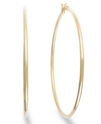 Classic chic. Every girl needs a polished pair of hoops like this traditional Giani Bernini style. Crafted in 24k gold over sterling silver. Approximate diameter: 2-1/3 inches. Classic chic. Every girl needs a polished pair of hoops like this traditional Giani Bernini style. Crafted in 24k gold over sterling silver. Approximate diameter: 2-1/3 inches.
