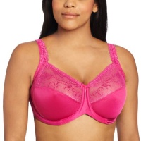 Lilyette Women's Enchantment Feather Lace Underwire, Magenta Me Crazy, 42C Lilyette Women's Enchantment Feather Lace Underwire, Magenta Me Crazy, 42C