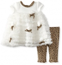 Nannette Baby-Girls Newborn 2 Piece Animal Print Rossette Dress Legging Set, Beige, 6-9 Months Nannette Baby-Girls Newborn 2 Piece Animal Print Rossette Dress Legging Set, Beige, 6-9 Months
