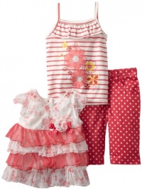 Nannette Baby-girls Infant 3 Piece Polka Dot Capri Pant Set, Melon Twist, 24 Months Nannette Baby-girls Infant 3 Piece Polka Dot Capri Pant Set, Melon Twist, 24 Months