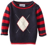 Hartstrings Baby-girls Newborn Argyle and Stripe Sweater, Navy, 6-9 Months Hartstrings Baby-girls Newborn Argyle and Stripe Sweater, Navy, 6-9 Months