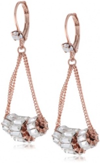 Betsey Johnson Iconic Baguette Crystal Baguette Chandelier Drop Earrings