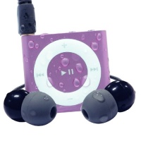 Waterfi 100% Waterproof iPod Shuffle Swim Kit with Dual Layer Waterproof/Shockproof Protection (Purple)